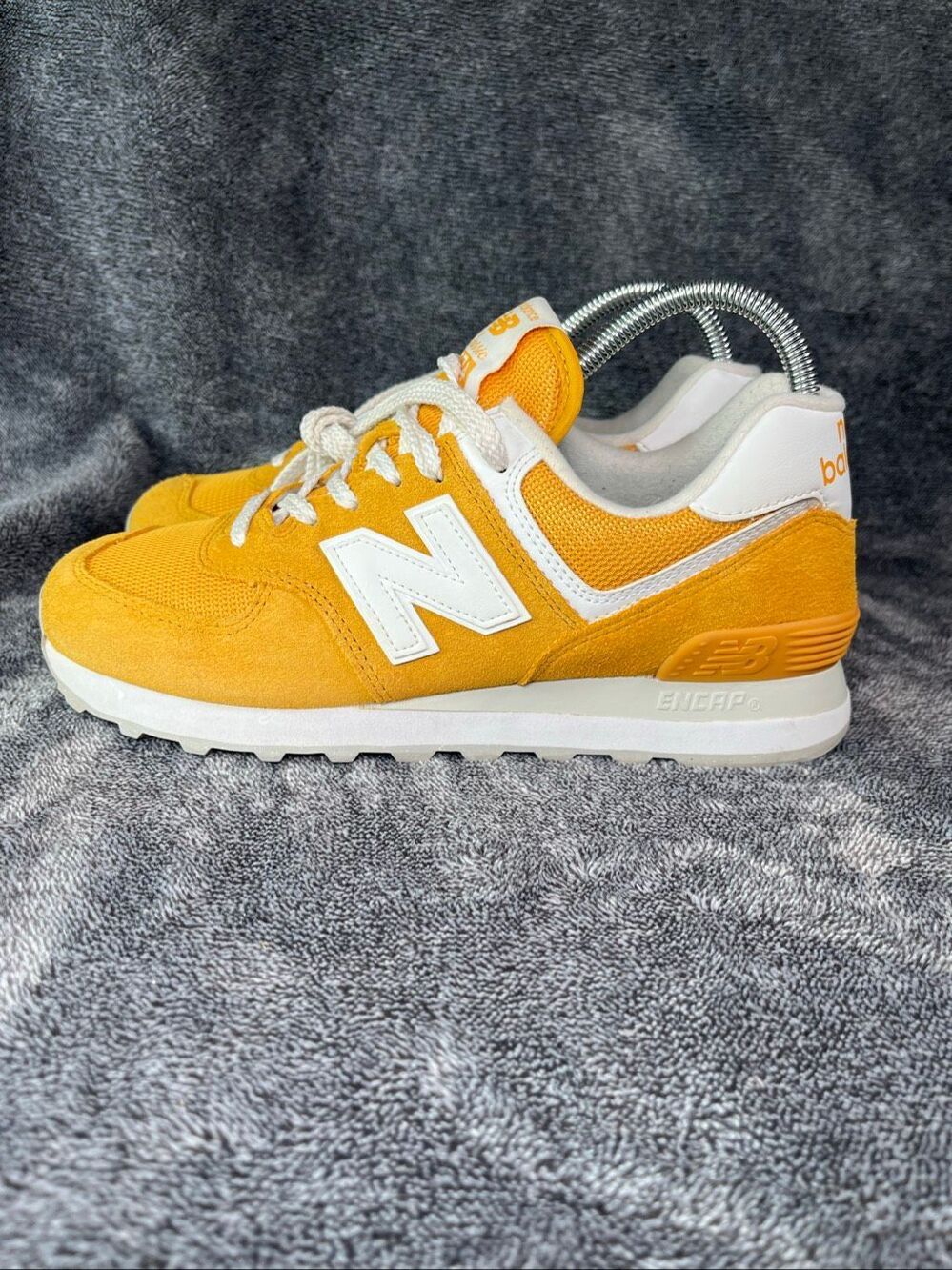 ⁠New Balance 574 Core Mustard Yellow Suede Running Shoes ML574PJ2 Men's US 6.5⁠/